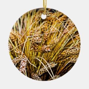 Ornement En Céramique Feuille De Blé - Merci