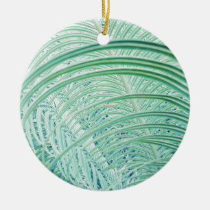 Ornement En Céramique Feuille de palmier de plante verte douce