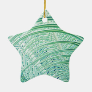 Ornement En Céramique Feuille de palmier de plante verte douce