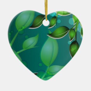 Ornement En Céramique Feuilles de jardin frais