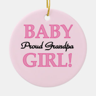 Ornement En Céramique Fier Grand-Père Bébé Cadeaux Fille