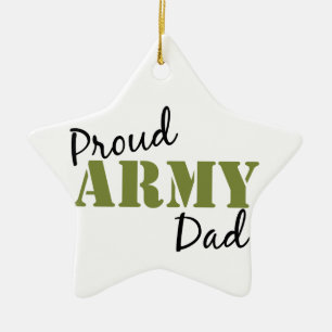Ornement En Céramique "Fier papa de l'armée"
