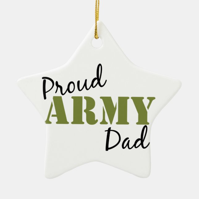 Ornement En Céramique "Fier papa de l'armée" (Devant)