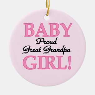 Ornement En Céramique Fière Grand Papi Bébé Cadeaux Fille