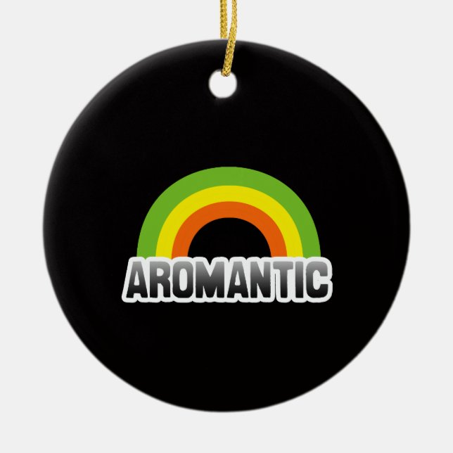 Ornement En Céramique Fierté aromantique (Devant)