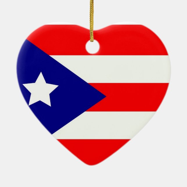 Ornement En Céramique Fierté de Porto Rico (Dos)