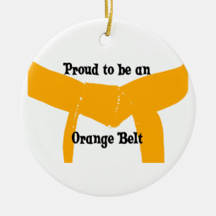 Ornement En Céramique Fierté orange de ceinture d'arts martiaux