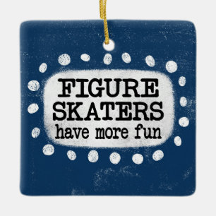 Ornement En Céramique Figure Skaters Ont Plus D'Ornement Amusant