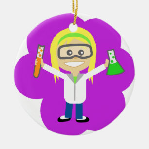 Ornement En Céramique Fille de la Science