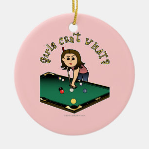 Ornement En Céramique Fille des billards légers