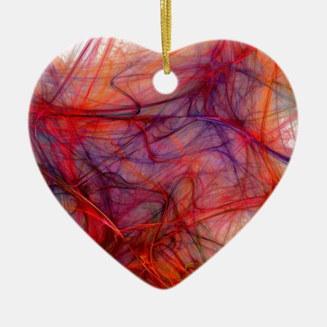 Ornement En Céramique Fils de rouge (Devant)