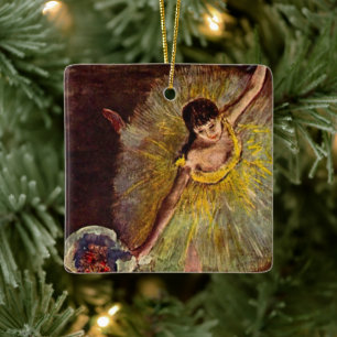 Ornement En Céramique Fin d'un Arabesque par Edgar Degas, Ballet Vintage