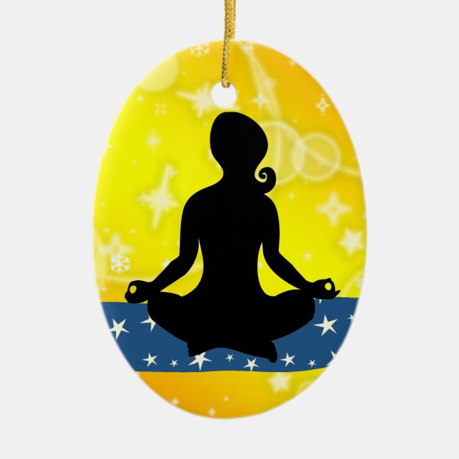Ornement En Céramique Fitness ! Yoga - SRF (Devant)