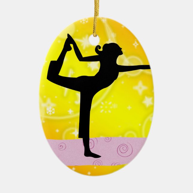 Ornement En Céramique Fitness ! Yoga - SRF (Devant)