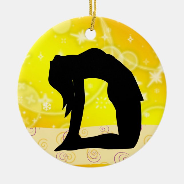 Ornement En Céramique Fitness ! Yoga - SRF (Devant)