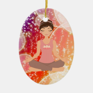 Ornement En Céramique Fitness ! Yoga - SRF