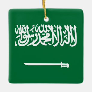 Ornement En Céramique Flag d'Arabie saoudite