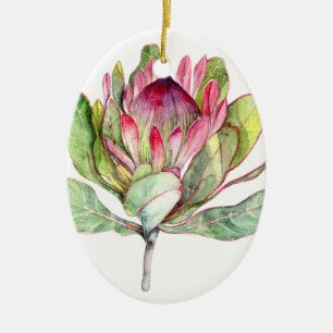 Ornement En Céramique Fleur de Protea