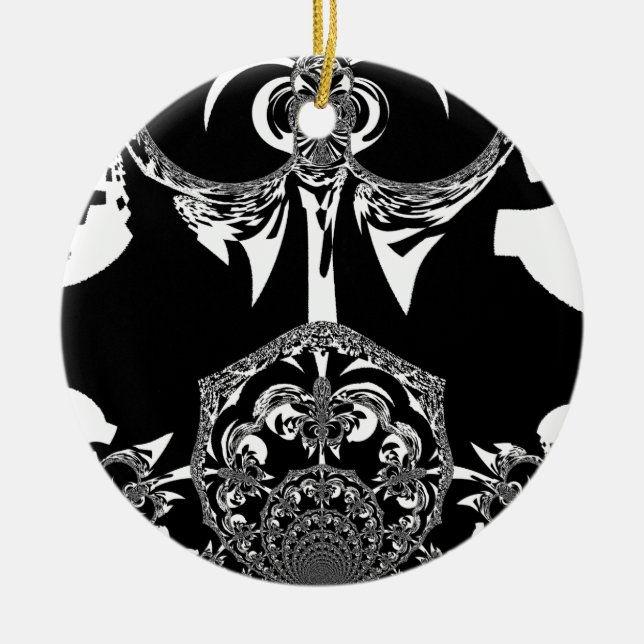 Ornement En Céramique Fleur tribale (Devant)