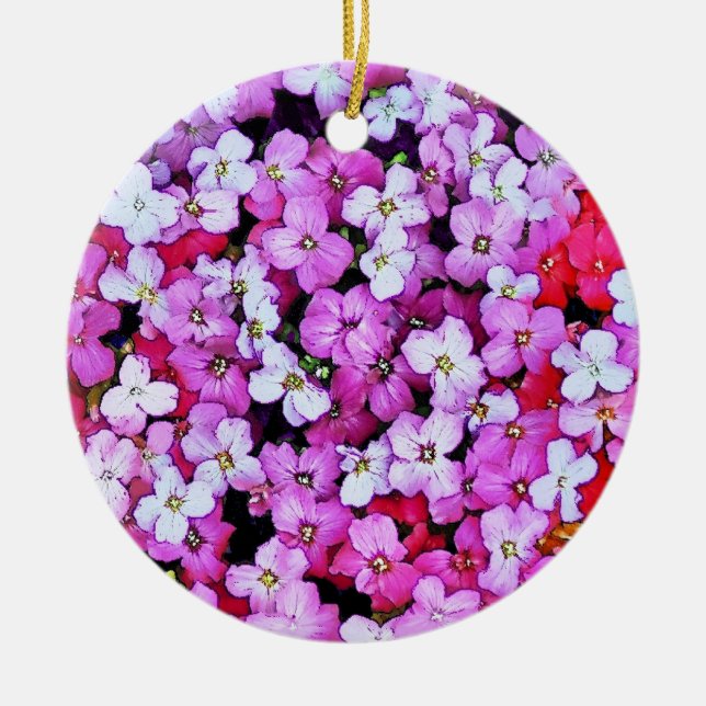 ORNEMENT EN CÉRAMIQUE FLEURS (Devant)