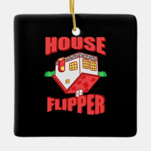 Ornement En Céramique Flipper de la maison de l'agent immobilier