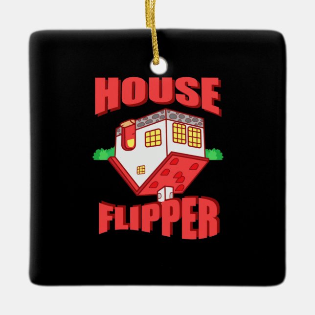 Ornement En Céramique Flipper de la maison de l'agent immobilier (Devant)