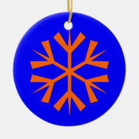 Flocon de neige bleu et orange
