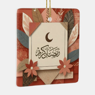 Ornement En Céramique Floral arabe Ramadan Moubarak