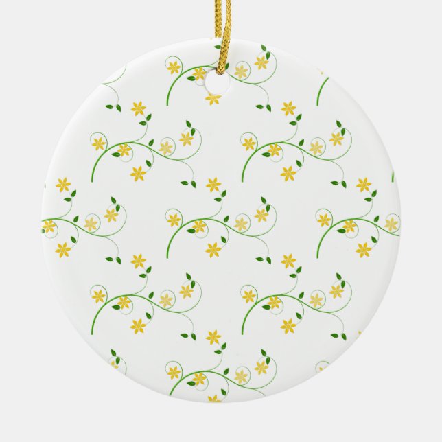 Ornement En Céramique Flore et Fleurs (Devant)