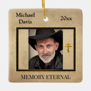 Ornement En Céramique Folithe d'automne Orthodoxe Christian Funeral