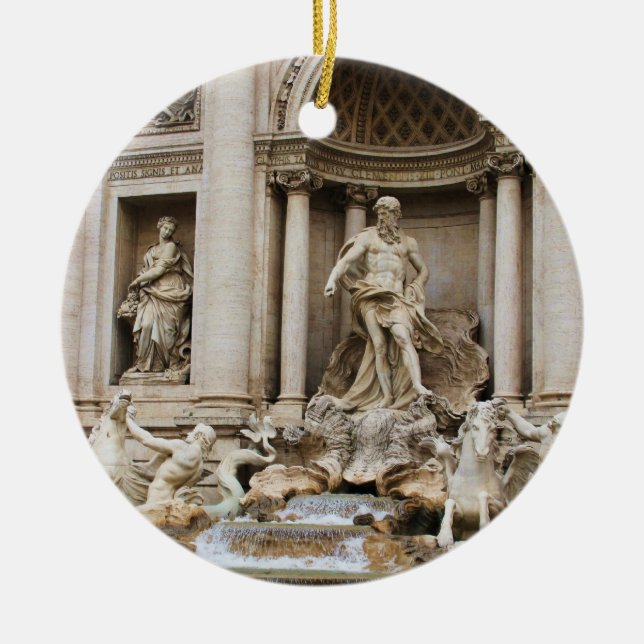 Ornement En Céramique Fontaine de Trevi Rome Italie (Devant)