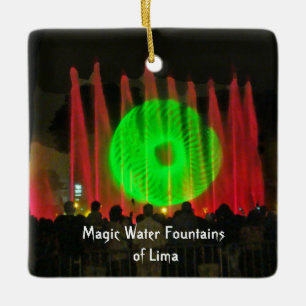 Ornement En Céramique Fontaines d'eau magiques de Lima, Pérou