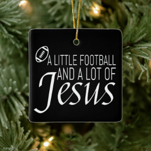 Ornement En Céramique Football and Jesus