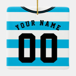 Ornement En Céramique Football Jersey Modèle Ornement, Bleu