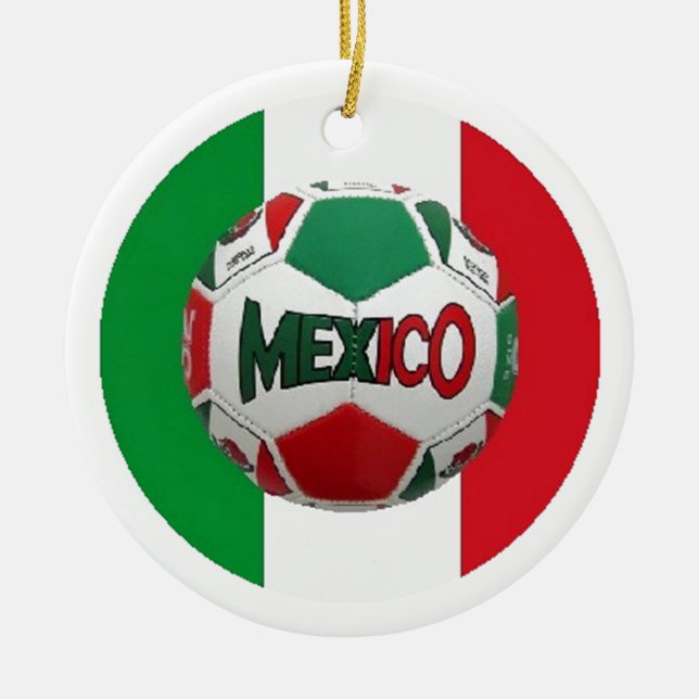 ORNEMENT EN CÉRAMIQUE FOOTBALL MEXIQUE (Devant)