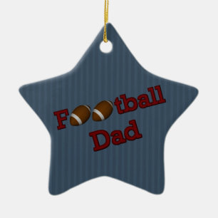Ornement En Céramique Football Papa mignon Ornament personnalisable