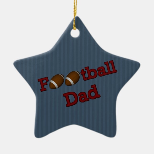 Ornement En Céramique Football Papa mignon Ornament personnalisable (Devant)