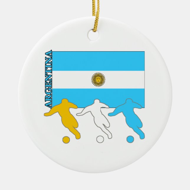 Ornement En Céramique Footballeurs de l'Argentine (Devant)