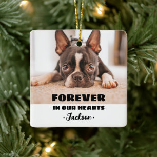 Ornement En Céramique Forever In our Hearts Pet Memorial Ornament