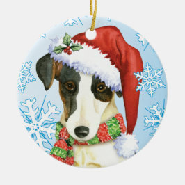 Ornement En Céramique Fox Terrier doux heureux de Howliday