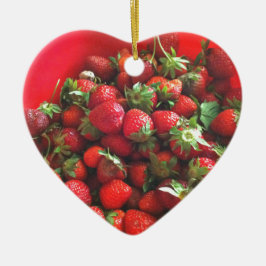 Ornement En Céramique Fraises, fruits rouges