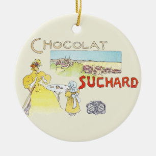 Ornement En Céramique Français Chocolat Victorian Candy Sucre