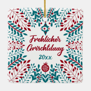 Ornement En Céramique Frehlicher Grischtdaag, Pennsylvanie