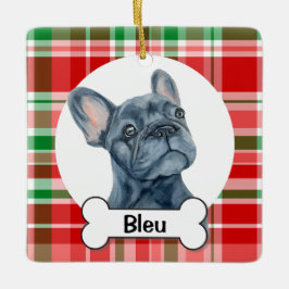 Ornement En Céramique Frenchie Ornament, French Bulldog