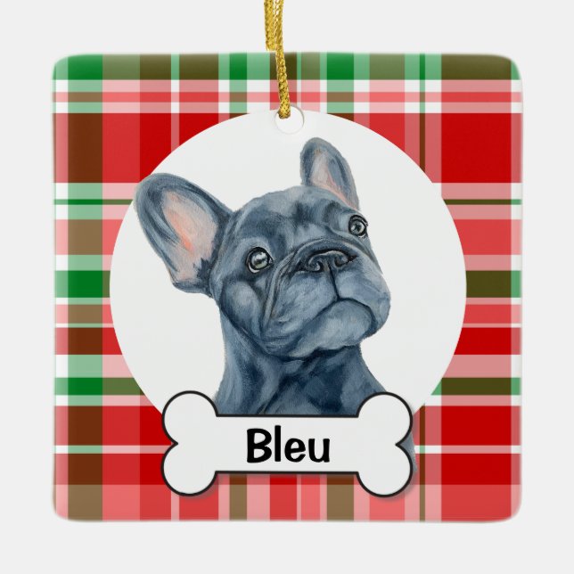Ornement En Céramique Frenchie Ornament, French Bulldog  (Devant)
