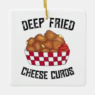 Ornement En Céramique Fromages frits Profondes Courdes Minnesota Wiscons