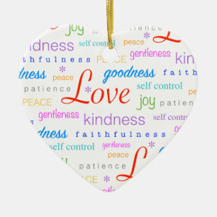 Ornement En Céramique Fruit de joie de PAIX d'amour de l'esprit coloré