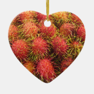 Ornement En Céramique Fruits tropicaux Rambutan