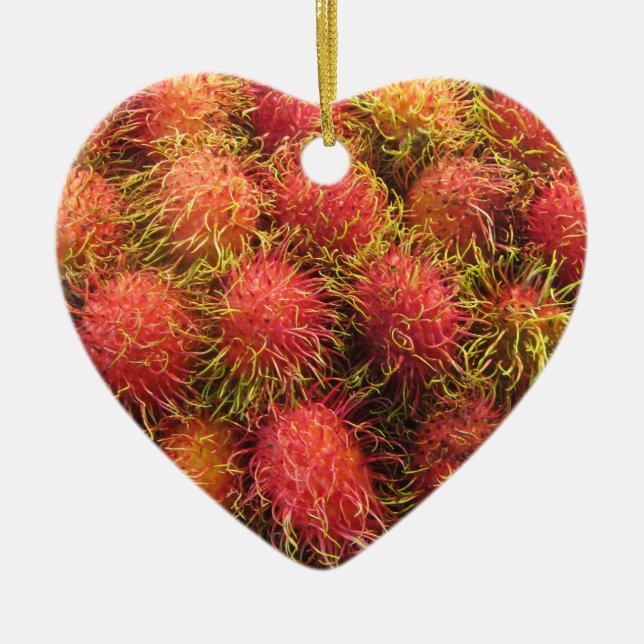 Ornement En Céramique Fruits tropicaux Rambutan (Devant)