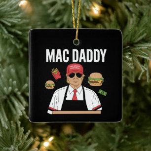 Ornement En Céramique Funky Trump Fries Fries Fries Mac Daddy